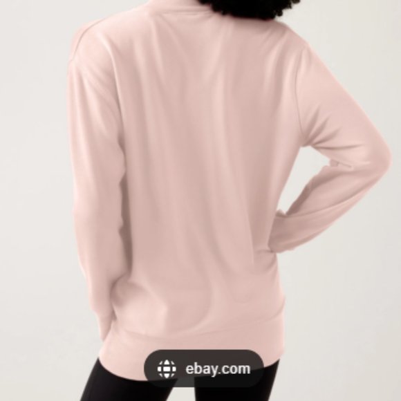 NWT Athleta Purana V Neck Wrap Sweatshirt, Pink, Size XS - Picture 3 of 4